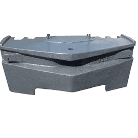 Industrial counterweight in barite