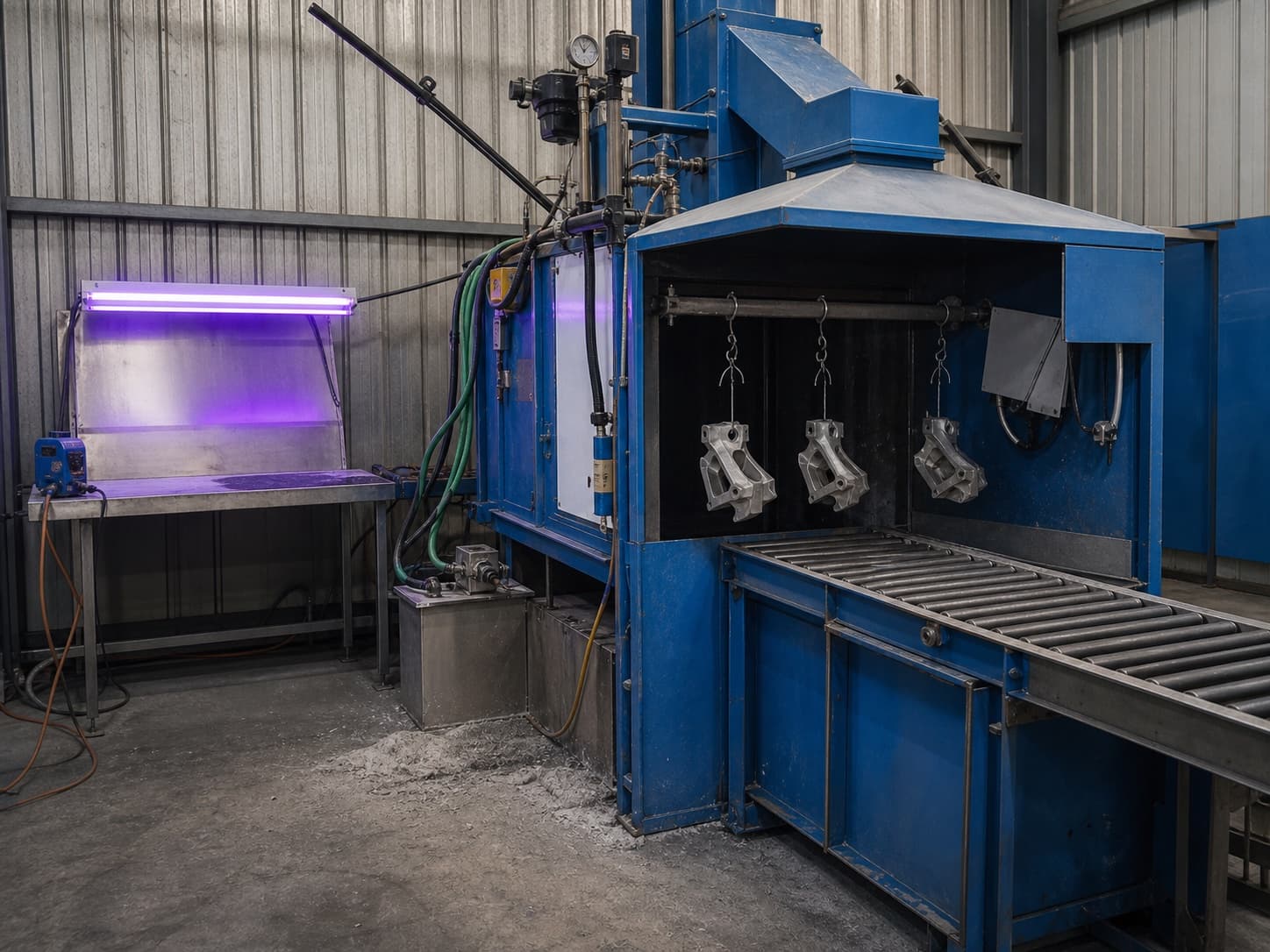 Fluorescent penetrant testing