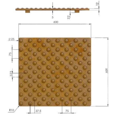 Corten finish detail