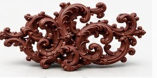 Finely chiselled decorative cast-iron ornament