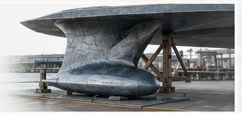 Ballast keel under a sailboat hull
