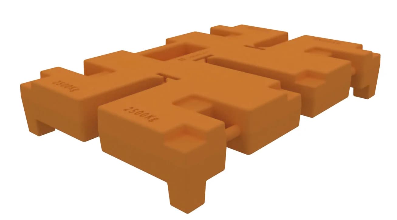 VGP ballast mass of 2500 KG