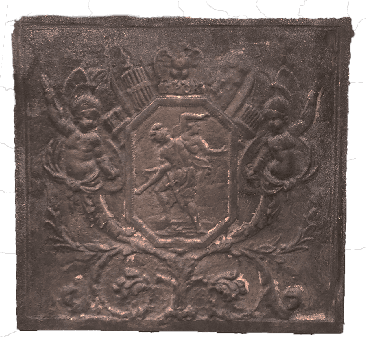 Sphinx and palmettes