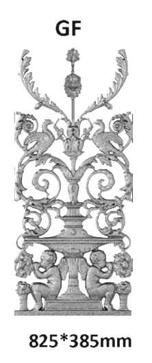 Balustrade, ornate cast iron railing