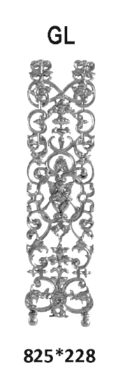 Balustrade, ornate cast iron railing