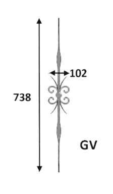 Balustrade, ornate cast iron railing