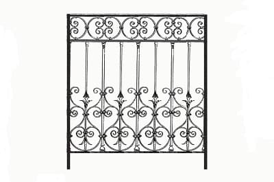 Balustrade, ornate cast iron railing