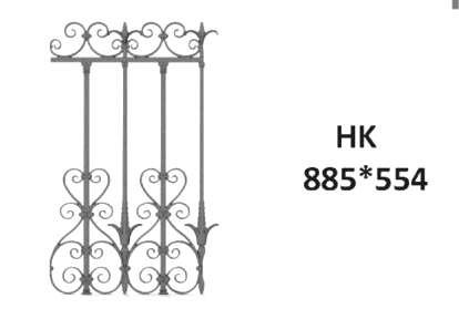 Balustrade, ornate cast iron railing