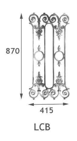 Balustrade, ornate cast iron railing