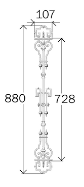 Balustrade, ornate cast iron railing - Thumbnail 2