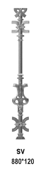 Balustrade, ornate cast iron railing