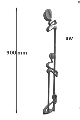 Balustrade, ornate cast iron railing