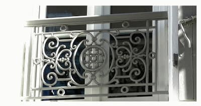 Balcony grille, cast iron guardrail — ref YC