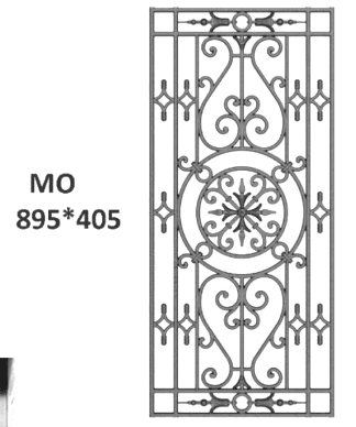 Wrought iron grille - Reference MO