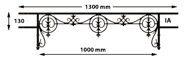 Cast iron window support bar — ref IA