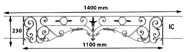 Cast iron window support bar — ref IC