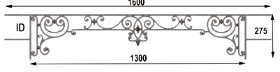 Cast iron window support bar — ref ID