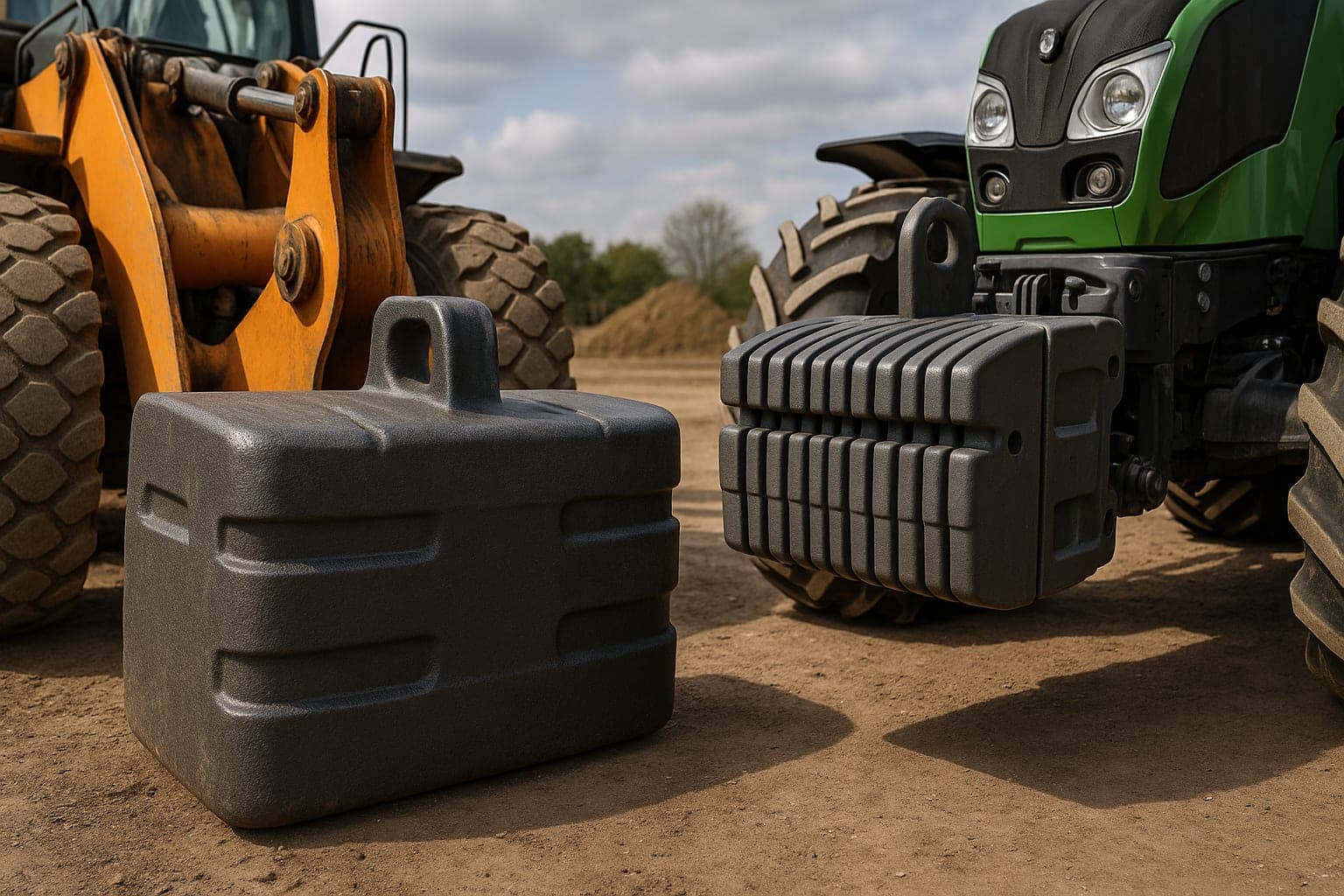 Counterweight for machine construction and agricultural