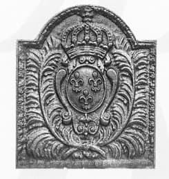 Coat of arms with a fleur-de-lis and palms