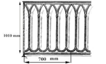 Balustrade, ornate cast iron railing