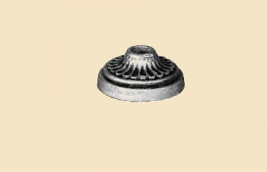 Decorative post cover or round base in wrought iron - Ref: 393