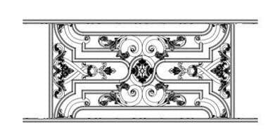 Balcony grille, cast iron guardrail — ref PS