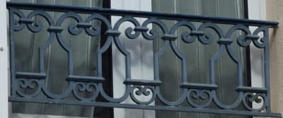 Balcony grille, cast iron guardrail — ref UR