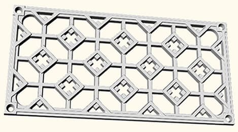 Rectangular grille