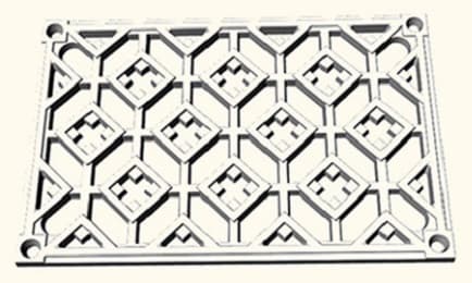Rectangular grille