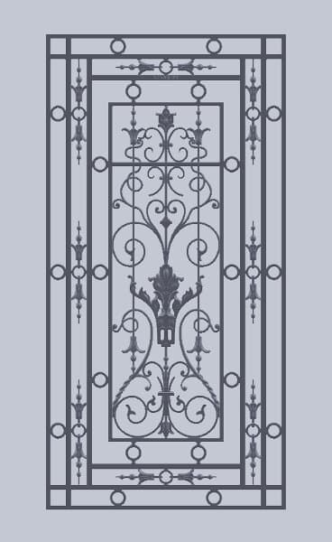 Cast Iron Door Grille — Reference QB