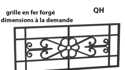 Wrought iron grille - Reference QH