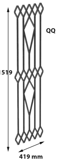 Wrought iron grille - Reference QQ
