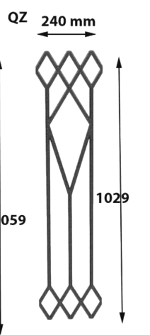 Wrought iron grille - Reference QZ