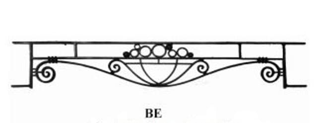 Cast iron window support bar — ref BE