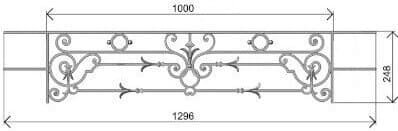 Cast iron window support bar — ref BO