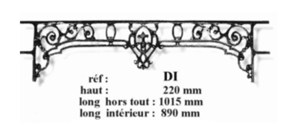Cast iron window support bar — ref DI
