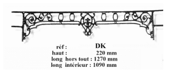 Cast iron window support bar — ref DK