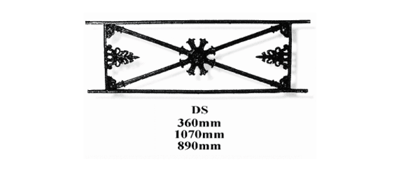 Cast iron window support bar — ref DS
