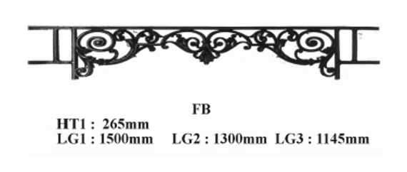 Cast iron window support bar — ref FB