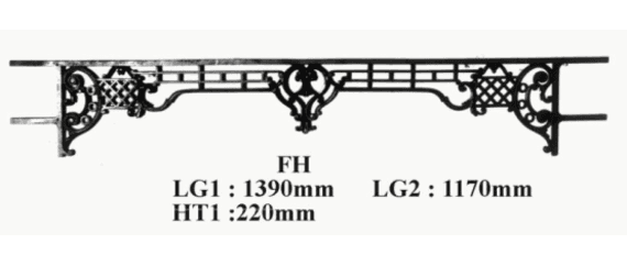 Cast iron window support bar — ref FH