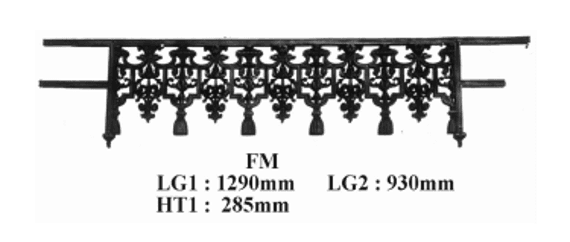 Cast iron window support bar — ref FM