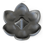 Decorative cast iron rosette - Double flower