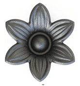 Decorative cast iron rosette - Lily