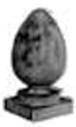 Stair ball - Square base pine cone